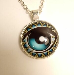 Fatima Evil Eye Glass Necklace